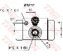 Cilindru receptor frana TRW BWD316
