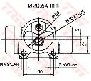 Cilindru receptor frana TRW BWF112</br>Piesa auto pentru Sistem de franare