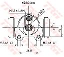 Cilindru receptor frana TRW BWF115