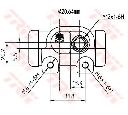 Cilindru receptor frana TRW BWF126</br>Piesa auto pentru Sistem de franare