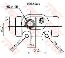 Cilindru receptor frana TRW BWF127</br>Piesa auto pentru Sistem de franare