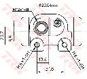 Cilindru receptor frana TRW BWF129</br>Piesa auto pentru Sistem de franare