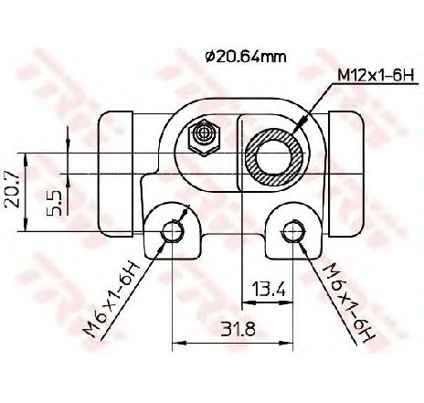 Cilindru receptor frana TRW BWF130</br>Piesa auto pentru Sistem de franare Cilindru receptor frana TRW BWF130</br>Piesa auto pentru Sistem de franare