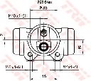 Cilindru receptor frana TRW BWF137</br>Piesa auto pentru Sistem de franare