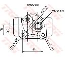 Cilindru receptor frana TRW BWF158</br>Piesa auto pentru Sistem de franare