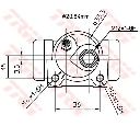 Cilindru receptor frana TRW BWF167</br>Piesa auto pentru Sistem de franare