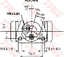 Cilindru receptor frana TRW BWF191</br>Piesa auto pentru Sistem de franare