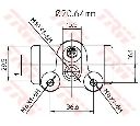 Cilindru receptor frana TRW BWF251</br>Piesa auto pentru Sistem de franare