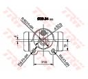 Cilindru receptor frana TRW BWF252</br>Piesa auto pentru Sistem de franare
