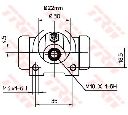 Cilindru receptor frana TRW BWF253</br>Piesa auto pentru Sistem de franare