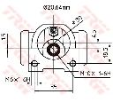Cilindru receptor frana TRW BWF261</br>Piesa auto pentru Sistem de franare
