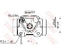 Cilindru receptor frana TRW BWF272</br>Piesa auto pentru Sistem de franare