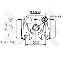 Cilindru receptor frana TRW BWF273</br>Piesa auto pentru Sistem de franare