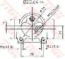 Cilindru receptor frana TRW BWF283</br>Piesa auto pentru Sistem de franare