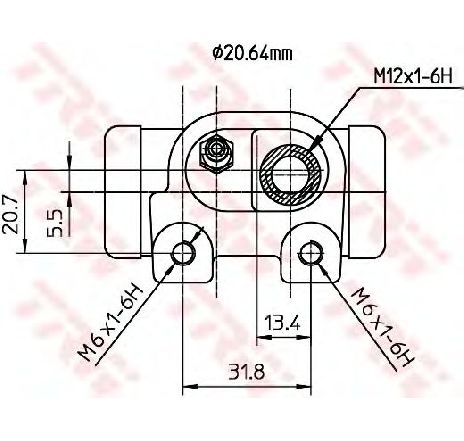 Cilindru receptor frana TRW BWF288</br>Piesa auto pentru Sistem de franare Cilindru receptor frana TRW BWF288</br>Piesa auto pentru Sistem de franare