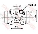 Cilindru receptor frana TRW BWF292</br>Piesa auto pentru Sistem de franare