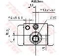 Cilindru receptor frana TRW BWF317