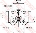Cilindru receptor frana TRW BWH107</br>Piesa auto pentru Sistem de franare