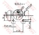 Cilindru receptor frana TRW BWH134</br>Piesa auto pentru Sistem de franare