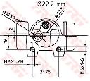 Cilindru receptor frana TRW BWH141</br>Piesa auto pentru Sistem de franare