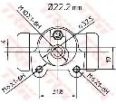 Cilindru receptor frana TRW BWH167</br>Piesa auto pentru Sistem de franare
