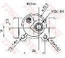 Cilindru receptor frana TRW BWH186