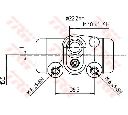 Cilindru receptor frana TRW BWH300