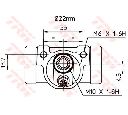 Cilindru receptor frana TRW BWH375</br>Piesa auto pentru Sistem de franare