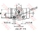 Cilindru receptor frana TRW BWK103</br>Piesa auto pentru Sistem de franare