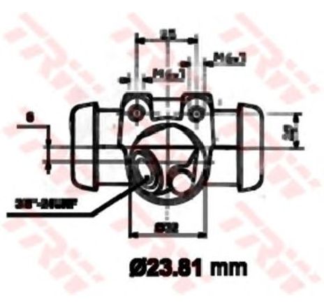 Cilindru receptor frana TRW BWK116</br>Piesa auto pentru Sistem de franare Cilindru receptor frana TRW BWK116</br>Piesa auto pentru Sistem de franare