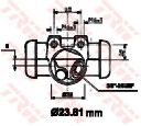 Cilindru receptor frana TRW BWK117</br>Piesa auto pentru Sistem de franare Cilindru receptor frana TRW BWK117</br>Piesa auto pentru Sistem de franare