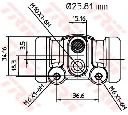 Cilindru receptor frana TRW BWK156