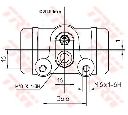 Cilindru receptor frana TRW BWN103</br>Piesa auto pentru Sistem de franare