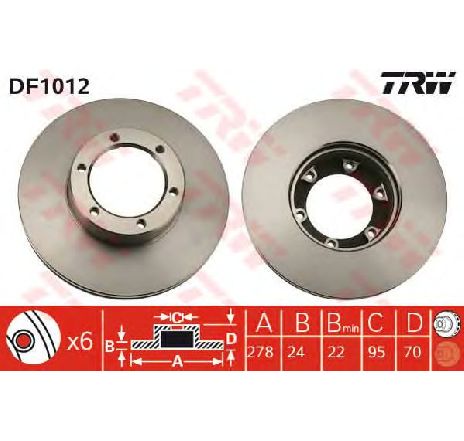 Disc frana TRW DF1012 Disc frana TRW DF1012