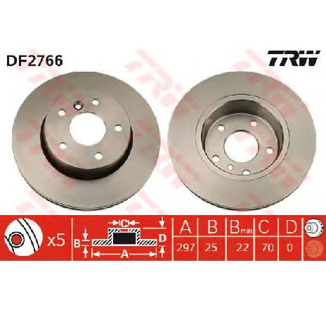 Disc frana TRW DF2766 Disc frana TRW DF2766