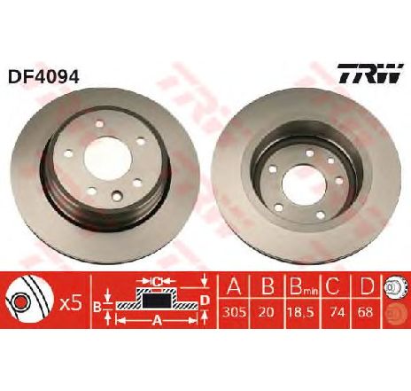 Disc frana TRW DF4094 Disc frana TRW DF4094