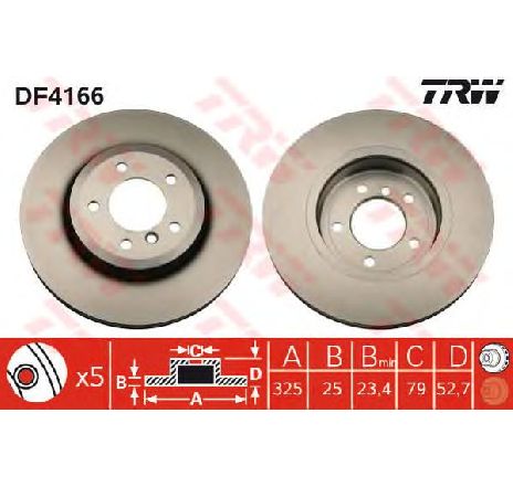 Disc frana TRW DF4166 Disc frana TRW DF4166