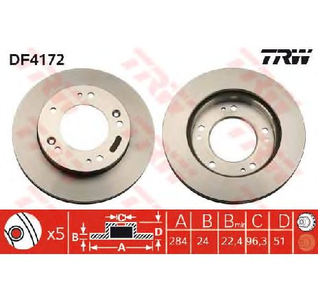 Disc frana TRW DF4172 Disc frana TRW DF4172
