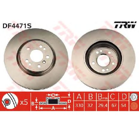 Disc frana TRW DF4471S Disc frana TRW DF4471S