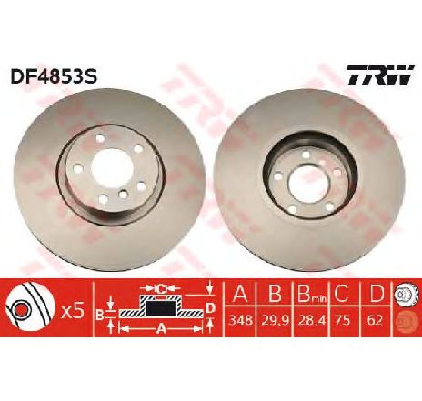 Disc frana TRW DF4853S Disc frana TRW DF4853S