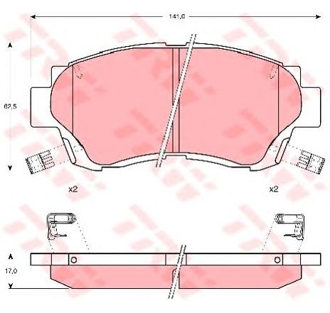 Set placute frana,frana disc TRW GDB1142 Set placute frana,frana disc TRW GDB1142