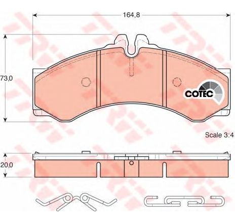 Set placute frana,frana disc TRW GDB1288 Set placute frana,frana disc TRW GDB1288