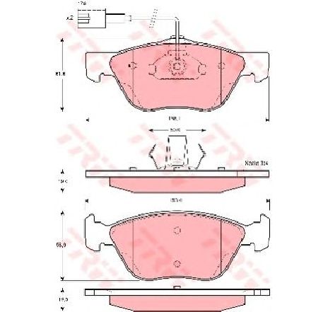 Set placute frana,frana disc TRW GDB1362</br>Piesa auto pentru Frana disc Set placute frana,frana disc TRW GDB1362</br>Piesa auto pentru Frana disc