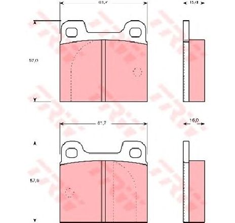 Set placute frana,frana disc TRW GDB142 Set placute frana,frana disc TRW GDB142