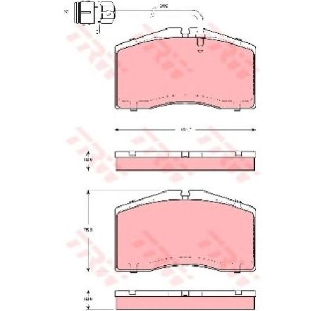 Set placute frana,frana disc TRW GDB1506</br>Piesa auto pentru Frana disc Set placute frana,frana disc TRW GDB1506</br>Piesa auto pentru Frana disc