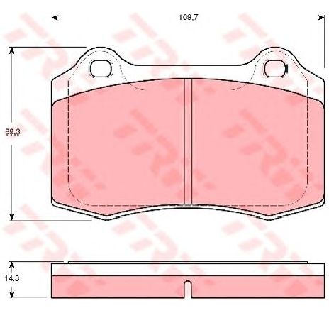 Set placute frana,frana disc TRW GDB1513 Set placute frana,frana disc TRW GDB1513