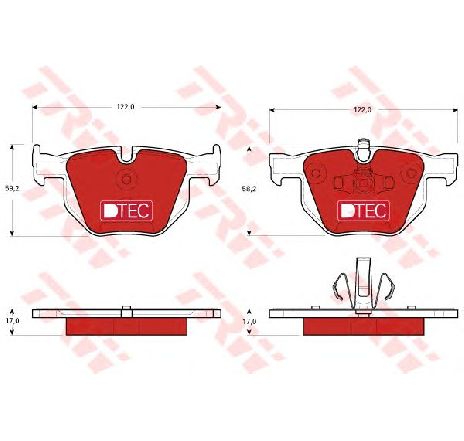 Set placute frana,frana disc TRW GDB1560DTE</br>Piesa auto pentru Frana disc Set placute frana,frana disc TRW GDB1560DTE</br>Piesa auto pentru Frana disc
