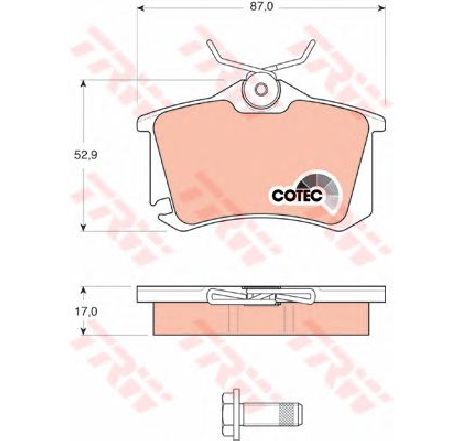 Set placute frana,frana disc TRW GDB1578 Set placute frana,frana disc TRW GDB1578