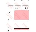 Set placute de frana,frana de parcare cu disc TRW GDB1641