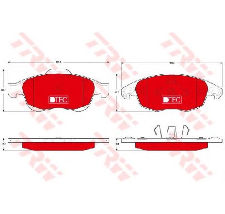 Set placute frana,frana disc TRW GDB1690DTE Set placute frana,frana disc TRW GDB1690DTE